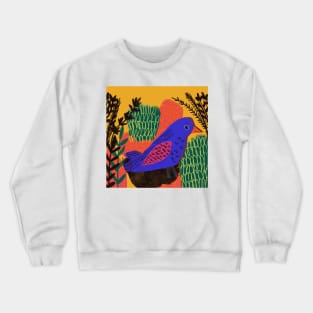 Bird, modern, graphic, bird print, bright Crewneck Sweatshirt